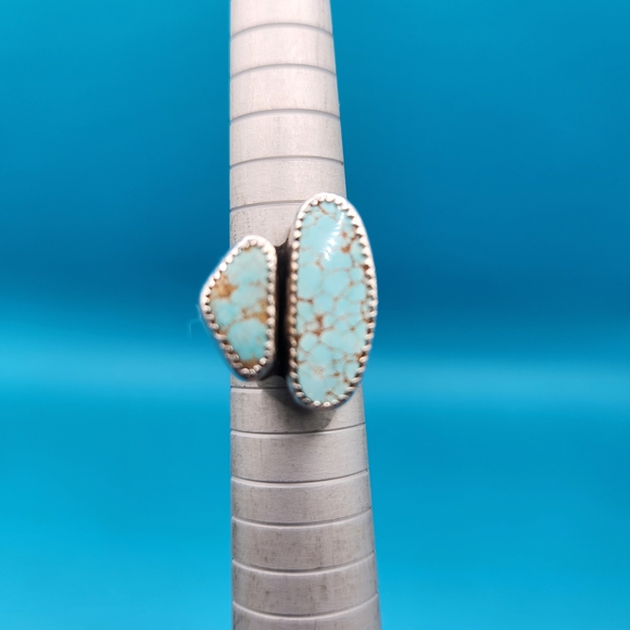 Dry Creek Turquoise Double Stone Ring - Picture 2 of 5
